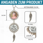 Personalisierter  Metall-Anhänger mit Foto Trauergeschenk