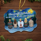 Acrylanhänger mit 2-8 Personen Personalisierter Christbaumschmuk für Familie, Bruder und Schwester