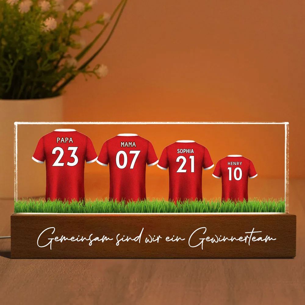Fußballtrikot-Personalisiertes Nachtlicht für Familie