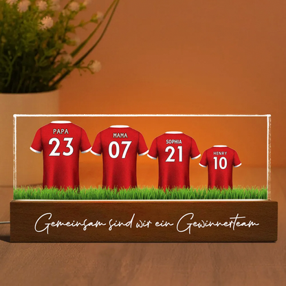 Fußballtrikot-Personalisiertes Nachtlicht für Familie