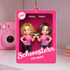 Christbaumanhänger mit 2-6 Frauen personalisiert Geschenk für Freundin und Schwester