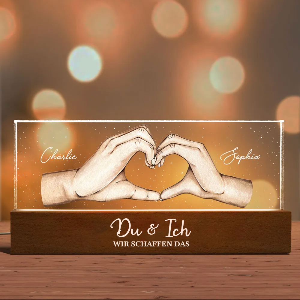 Personalisierte Nachtlicht Handheart