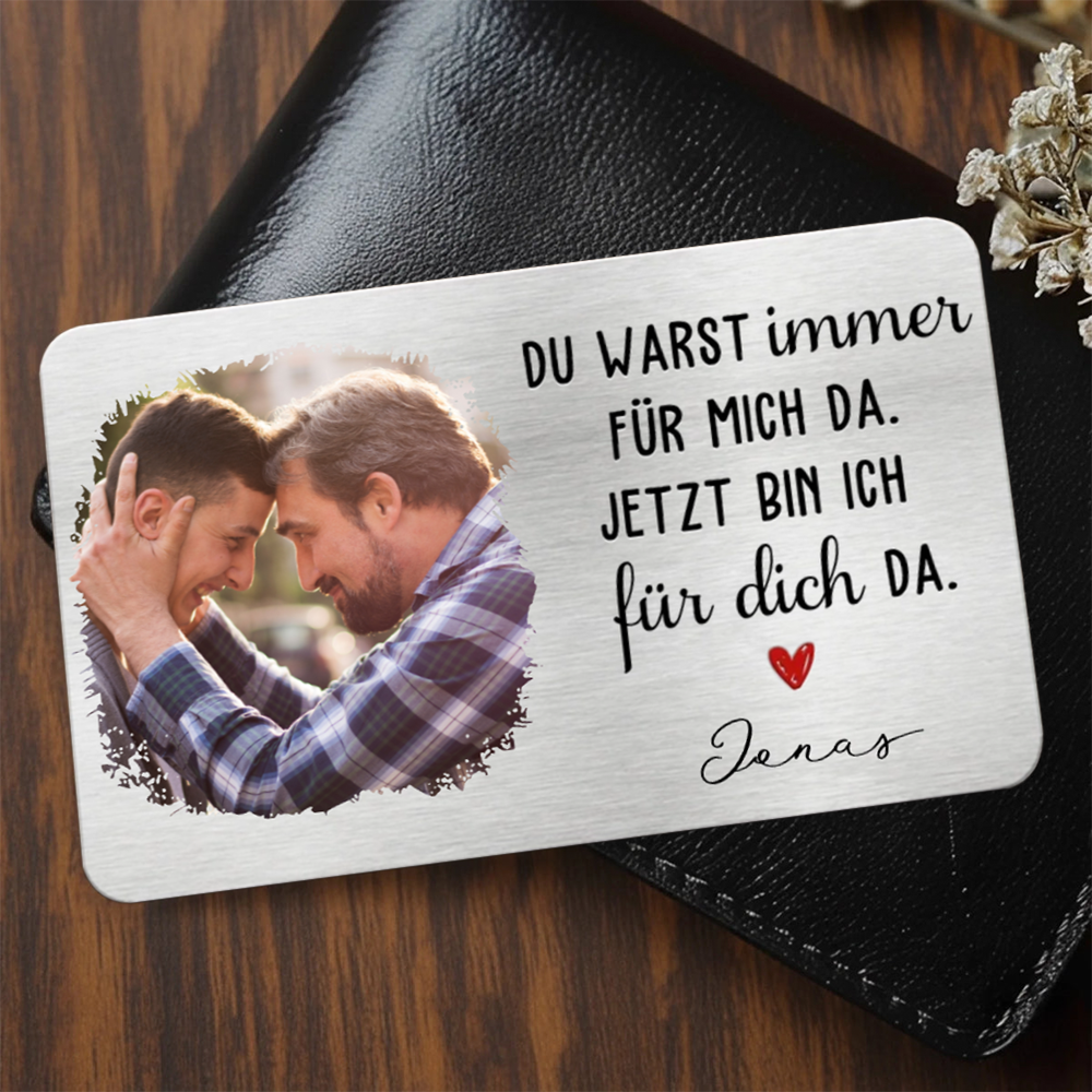 Foto Wallet Card mit Gravur Personalisierte Brieftasche-Karte für Papa