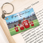 Fußballfamilien- Personalisierter Acrylschlüsselanhänger Geschenk für Papa