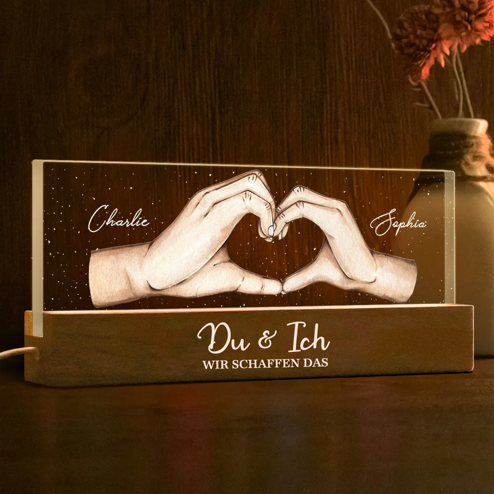 Personalisierte Nachtlicht Handheart