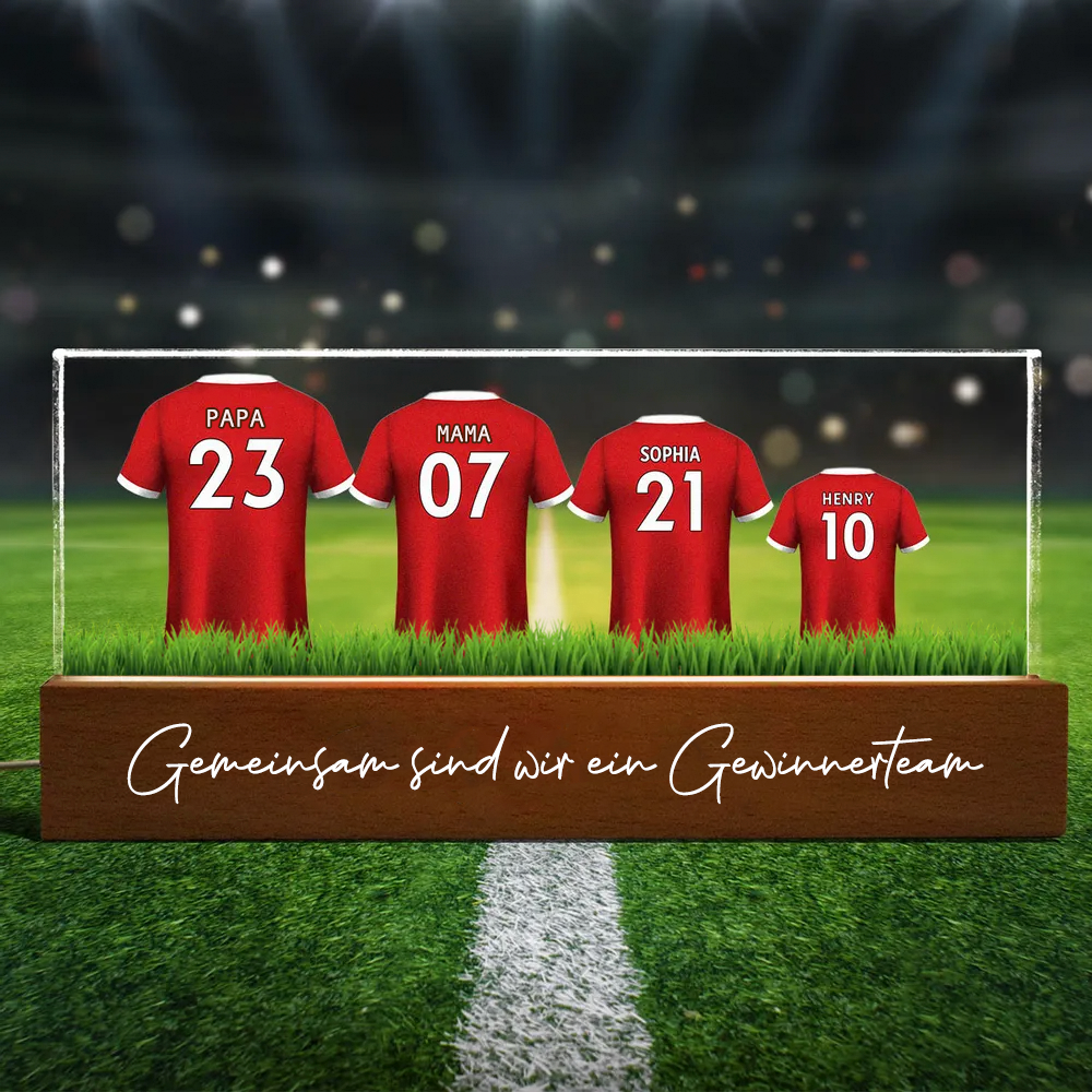 Fußballtrikot-Personalisiertes Nachtlicht für Familie