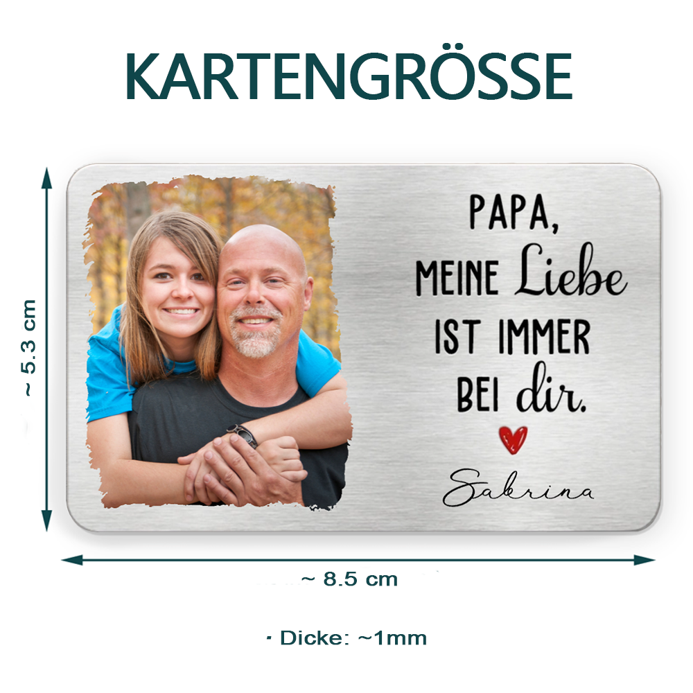 Foto Wallet Card mit Gravur Personalisierte Brieftasche-Karte für Papa