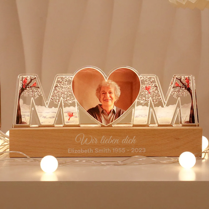 Personalisertes MOM-Nachtlicht mit Foto zur Trauer
