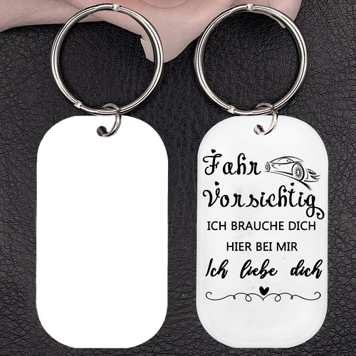 Acryl Foto Fahr Vorsichtig Schlüsselanhänger mit Gravur-Valentinstagsgeschenke