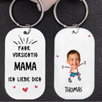 Fahr Vorsichtig Schlüsselanhänger mit Foto Geschenke für Familie