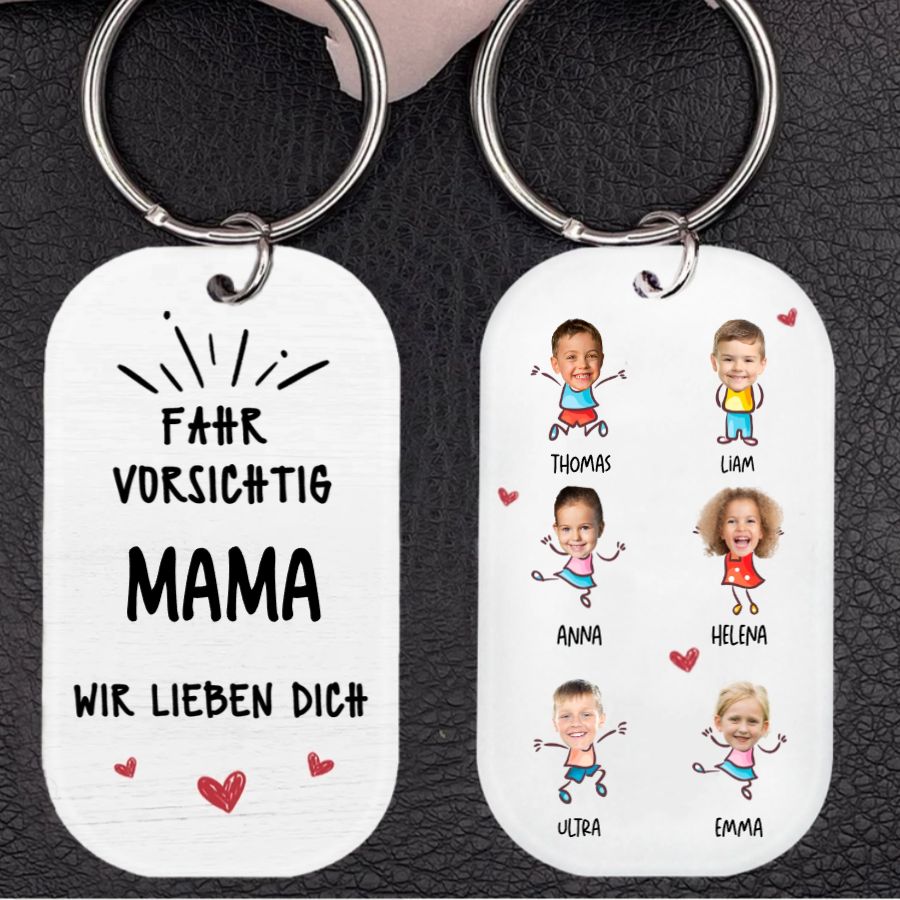Fahr Vorsichtig Schlüsselanhänger mit Foto Geschenke für Familie