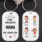 Fahr Vorsichtig Schlüsselanhänger mit Foto Geschenke für Familie