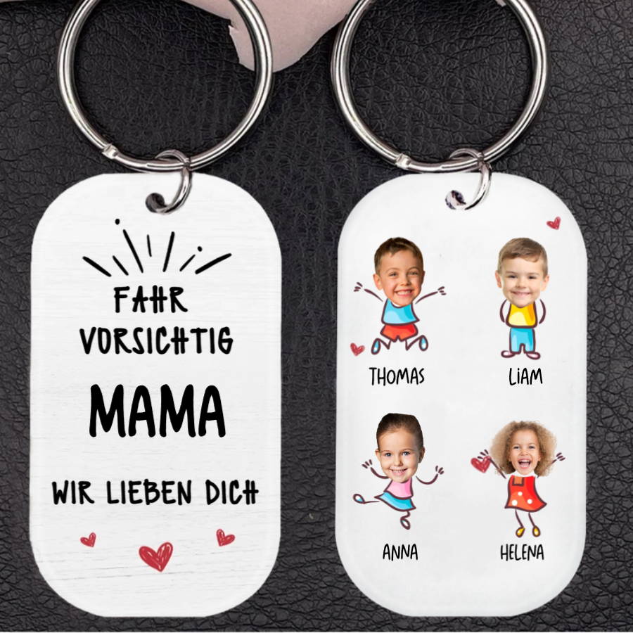 Fahr Vorsichtig Schlüsselanhänger mit Foto Geschenke für Familie