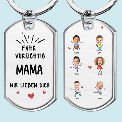 Fahr Vorsichtig...Acryl-Schlüsselanhänger mit Fotos Geschenk für Papa und Mama