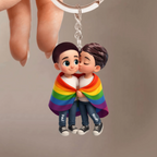 LGBT Paare-Personalisierter Acryl-Schlüsselanhänger
