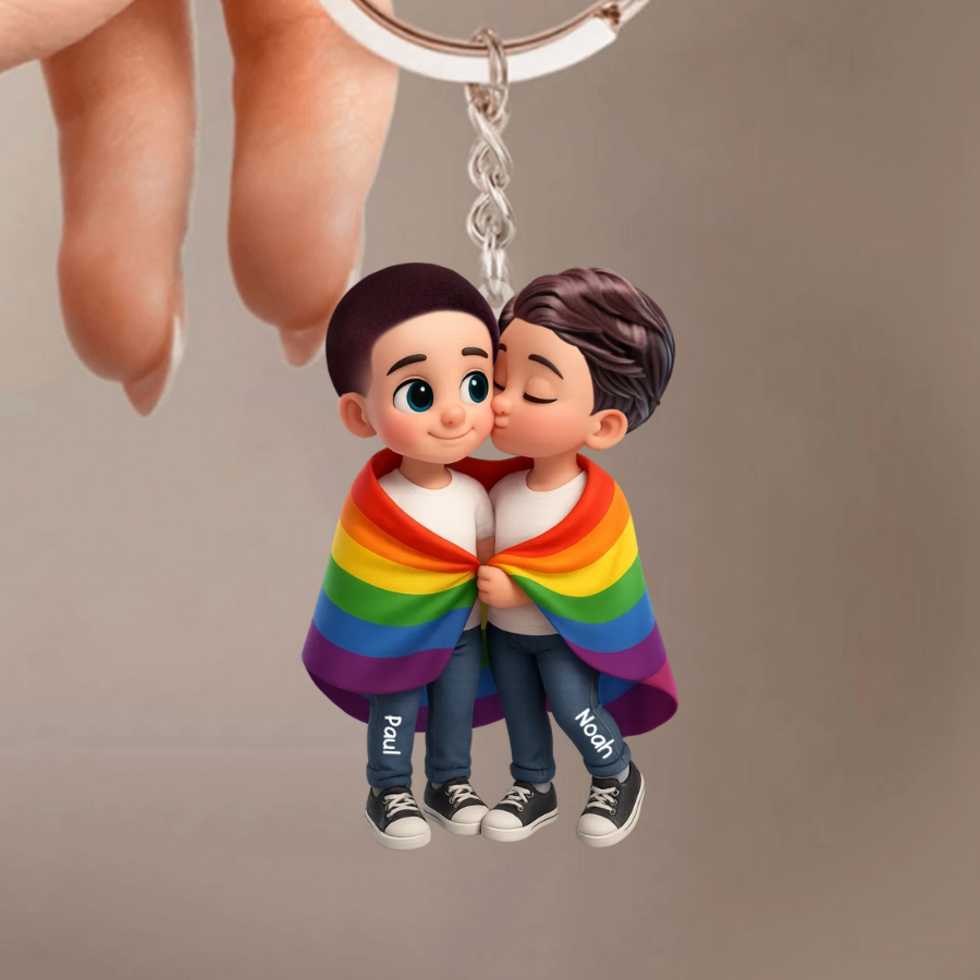 LGBT Paare-Personalisierter Acryl-Schlüsselanhänger