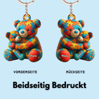 Bärenmama und Kind- Acrylschlüsselanhänger mit Namen