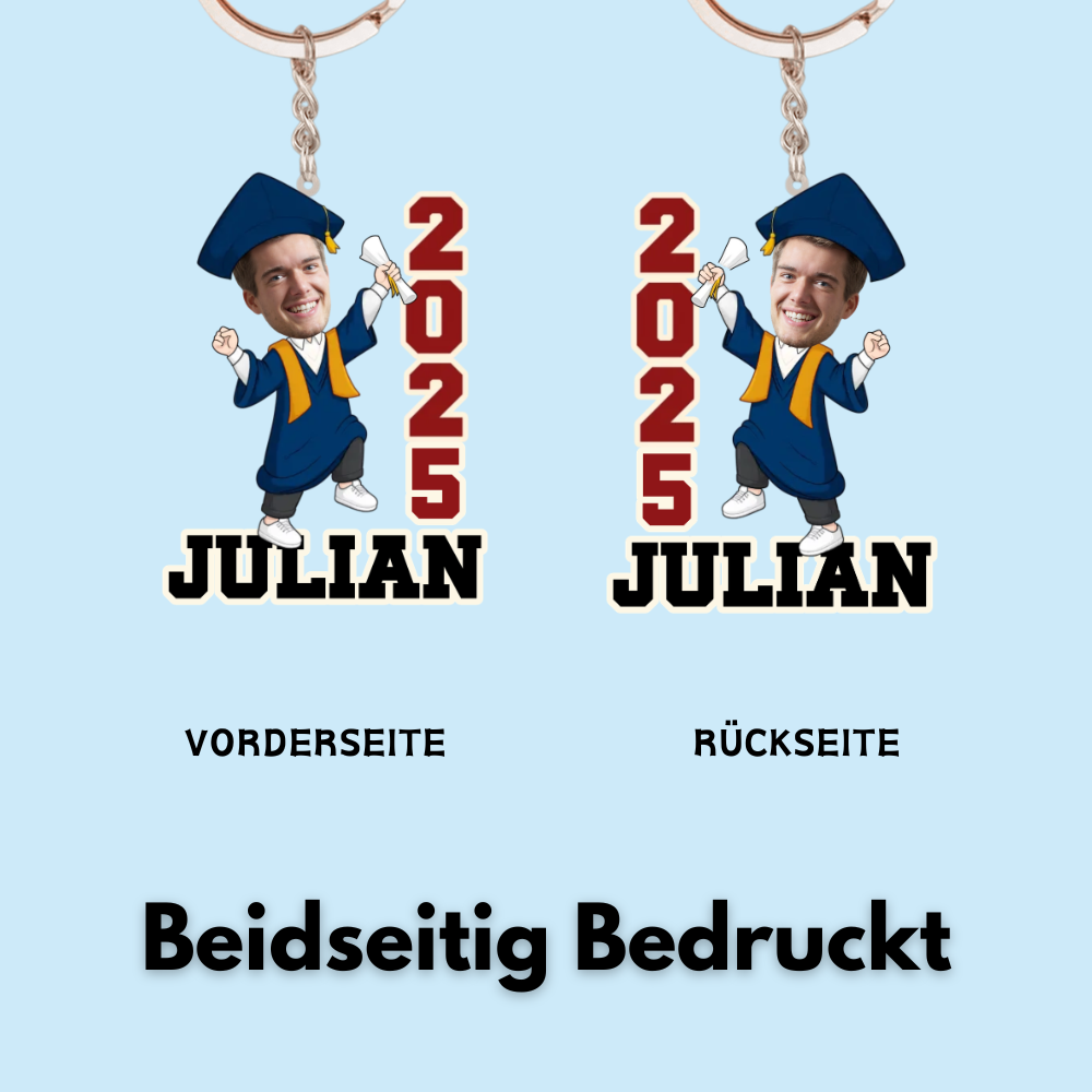 Abschlussfeier-Personalisiertes Acryl-Schlüsselanhänger mit Foto