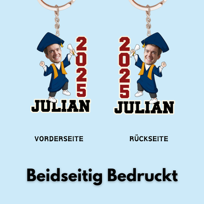 Abschlussfeier-Personalisiertes Acryl-Schlüsselanhänger mit Foto