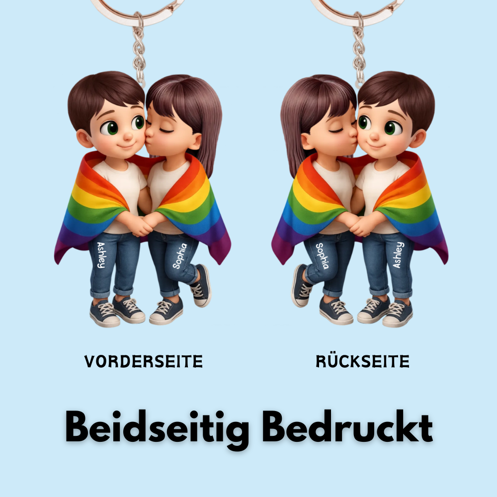 LGBT Paare-Personalisierter Acryl-Schlüsselanhänger