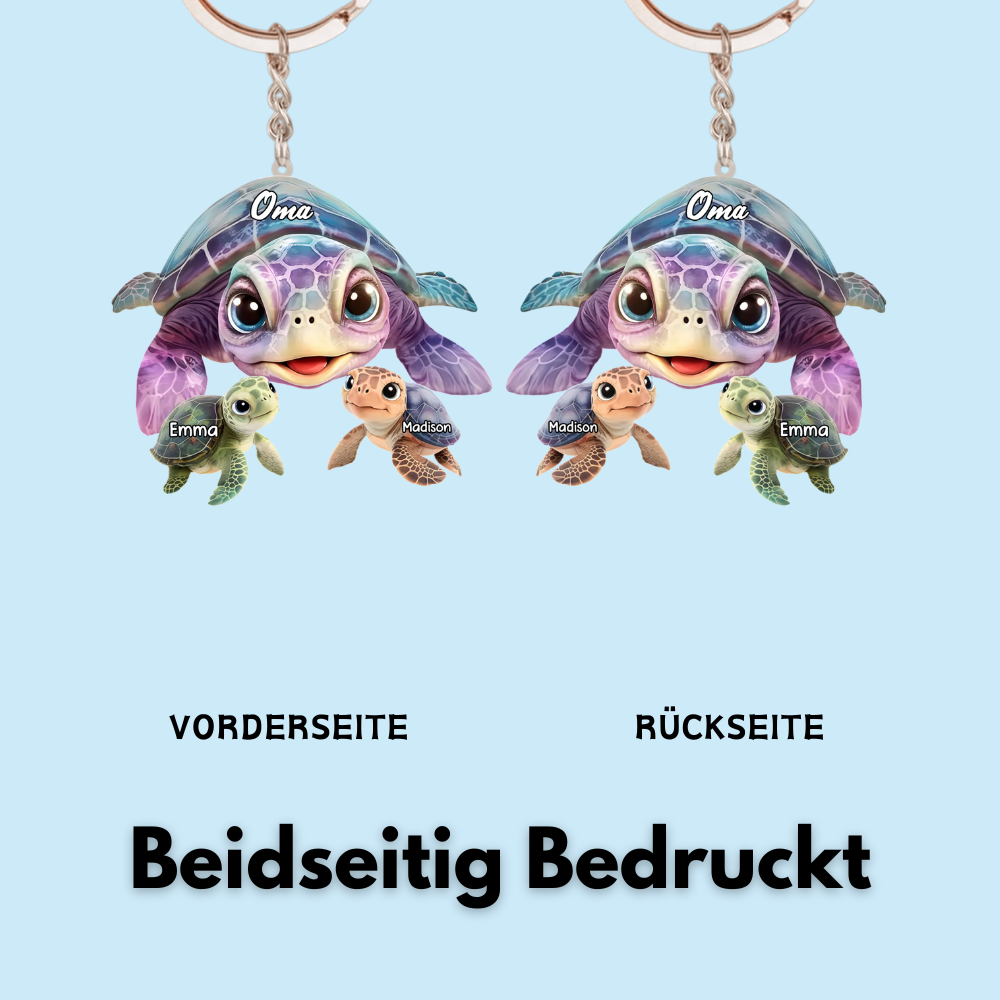 Acryl-Schlüsselanhänger mit Meeresschildkröten Geschenk für Oma
