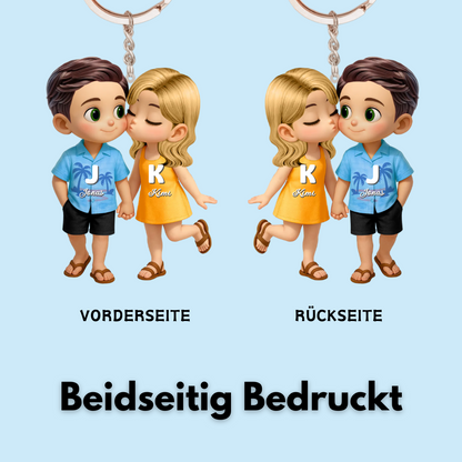 Sommer Paare-Personalisierter Acryl-Schlüsselanhänger Geschenke für Verliebte
