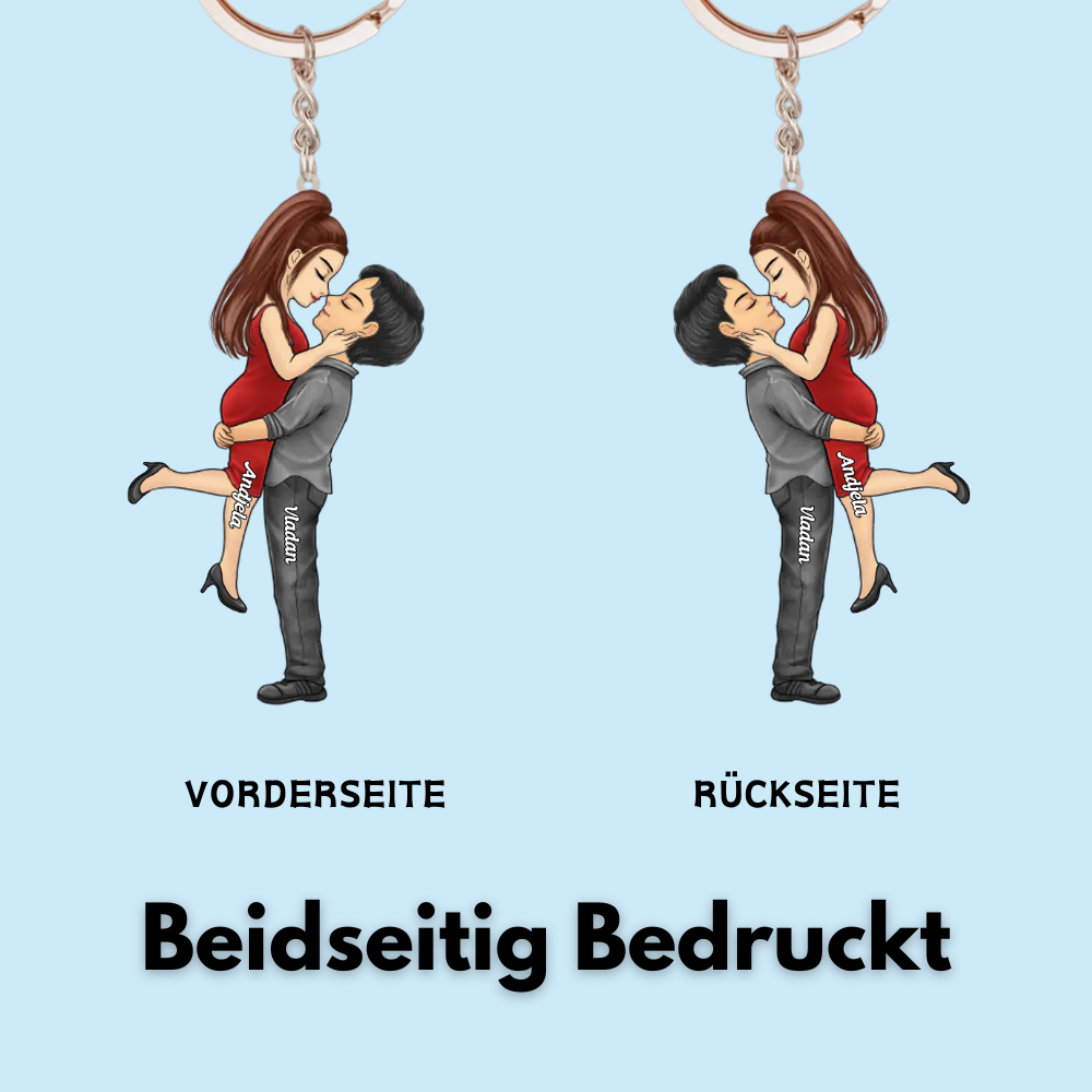 Personalisierter Acryl-Schlüsselanhänger für Paare