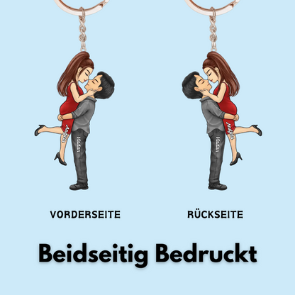 Personalisierter Acryl-Schlüsselanhänger für Paare