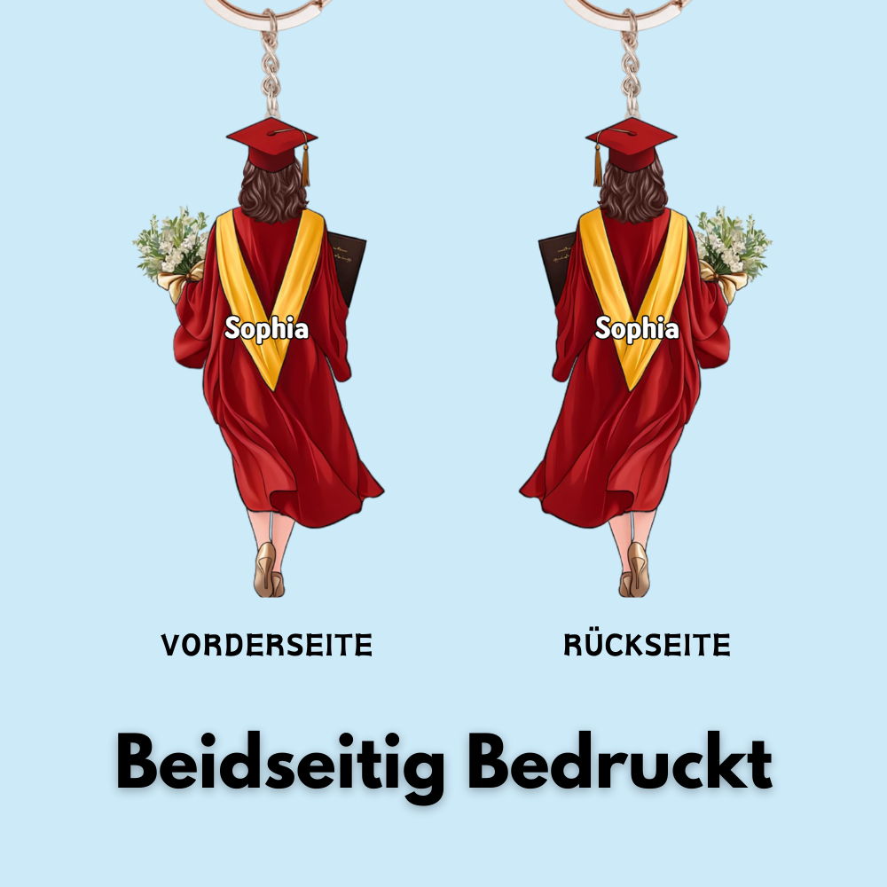 Abschlussfeier-Personalisiertes Acryl-Schlüsselanhänger