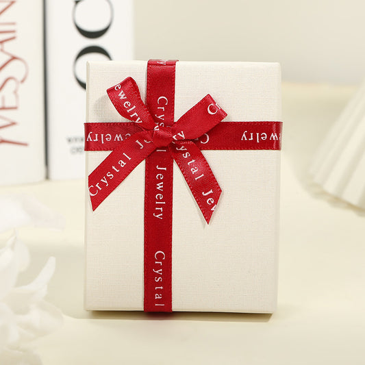 Weißer Geschenkkarton mit Schleife Geschenkbox 8*11*3cm