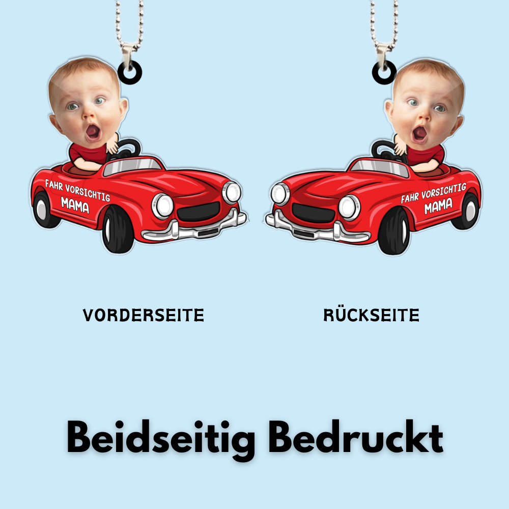 Fahr Vorsichtig Acryl-Foto-Ornament Geschenk für Papa und Mama