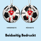 Personalisierter Acrylanhänger mit Fußballkind Geschenk für Junge und Mädchen
