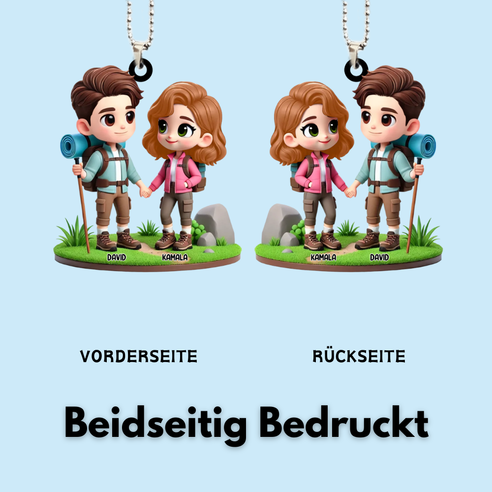 Camping-Paar Acrylanhänger mit Namen Geschenk für Paar