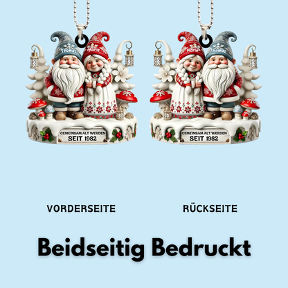 Personalisiertes Acryl-Weihnachtsornament– Wichtel-Paar