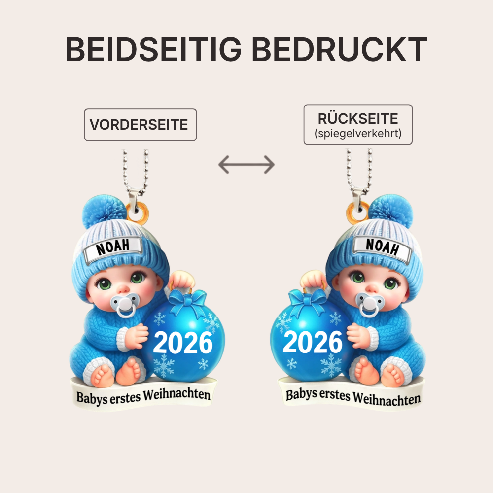 2025 Babys Erstes Weihnachten Personalisierter Acrylanhänger Christbaumschmuck