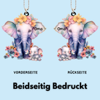 Elefanten-Personalisiertes Acryl-Schlüsselanhänger für Mama und Oma