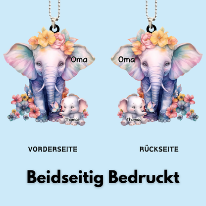 Elefanten-Personalisierter Anhänger mit Namen