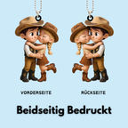 Cowboy Couple-Personalisierter Acrylanhänger mit Namen Geschenk für Paar