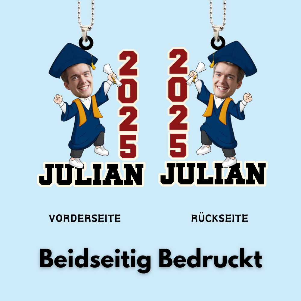 Foto Acrylanhänger Geschenk zum Abschluss