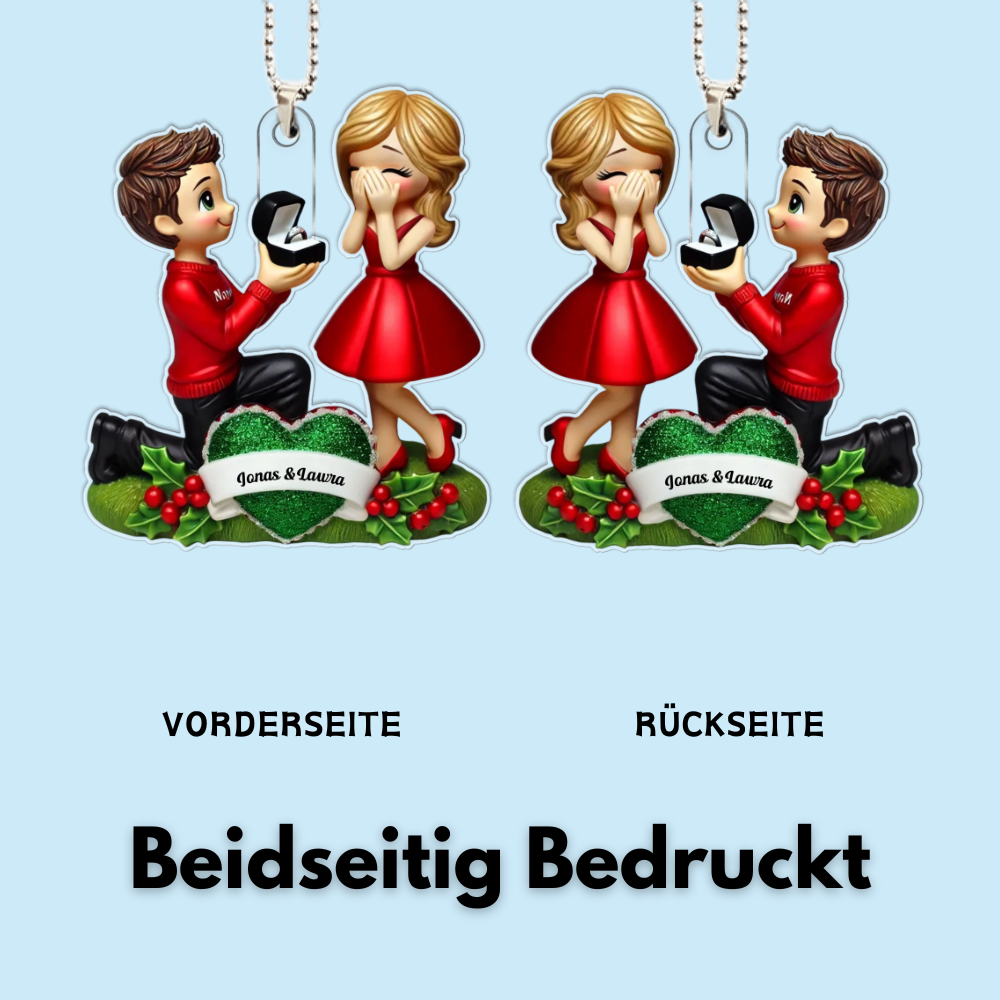 Heiratsantrag - Acrylanhänger mit Namen Geschenk für Paar