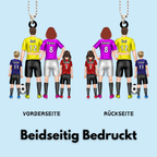 Fußballfamilie - Personalisierter Acrylanhänger mit Eltern und Kinder