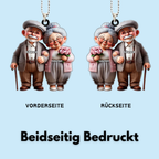 Älteres Paar Autoanhänger aus Acryl Geschenk für Paar und Großeltern