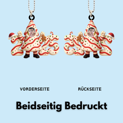 2025 Baby Personalisierter Acrylanhänger mit Foto Weihnachtsgeschenk