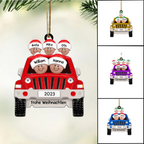 Familie auf einer Reise Acryl Anhänger Weihnachtsschmuck