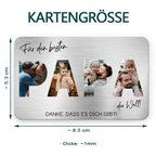 Für den besten Papa der Welt-Personalisierte Brieftasche-Karte mit Fotos Geschenk für Vater