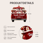 Personalisierter Holz-Weihnachtsanhänger – Schneemann-Motiv mit Namen & Text