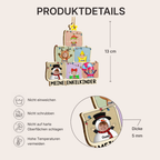 Personalisierter Holz-Weihnachtsanhänger für die Familie – Baummotiv mit Fotos & Text
