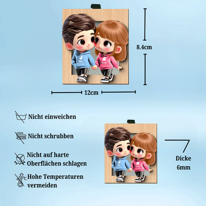 Personalisiertes Sonnenblendenclip mit Liebespaar LGBT
