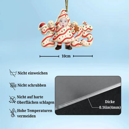 2025 Baby Personalisierter Acrylanhänger mit Foto Weihnachtsgeschenk