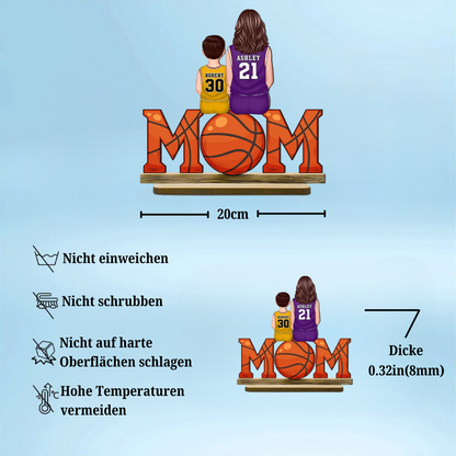Basketballmama-Personalisierte MOM-Holztafel
